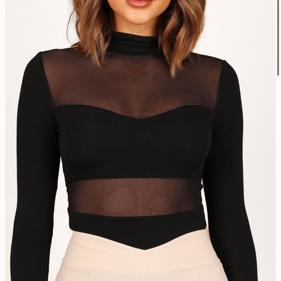 Mesh sheet long sleeve bodysuit - Picture 5 of 6